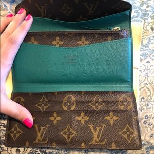 Monogram Louis Vuitton Josephine Wallet w# Green
